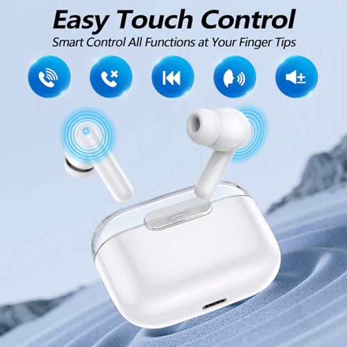 Wireless Earbuds Bluetooth 5.3 Headphones with Microphone Black F561
