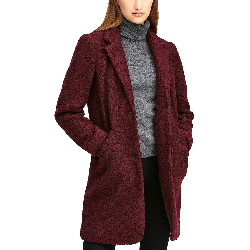 Dark Camel Boucle Coat N580