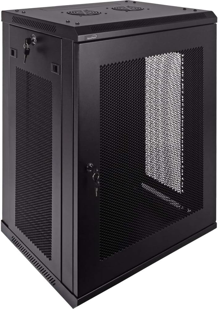 15U 19-Inch Server Network Rack with Locking Door Black E858