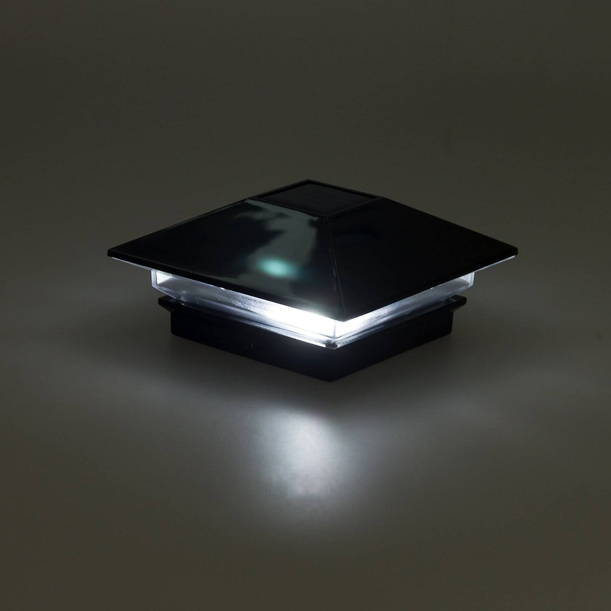 4 x 4 Solar LED Fence Post Cap Light 12 Pack Black E778