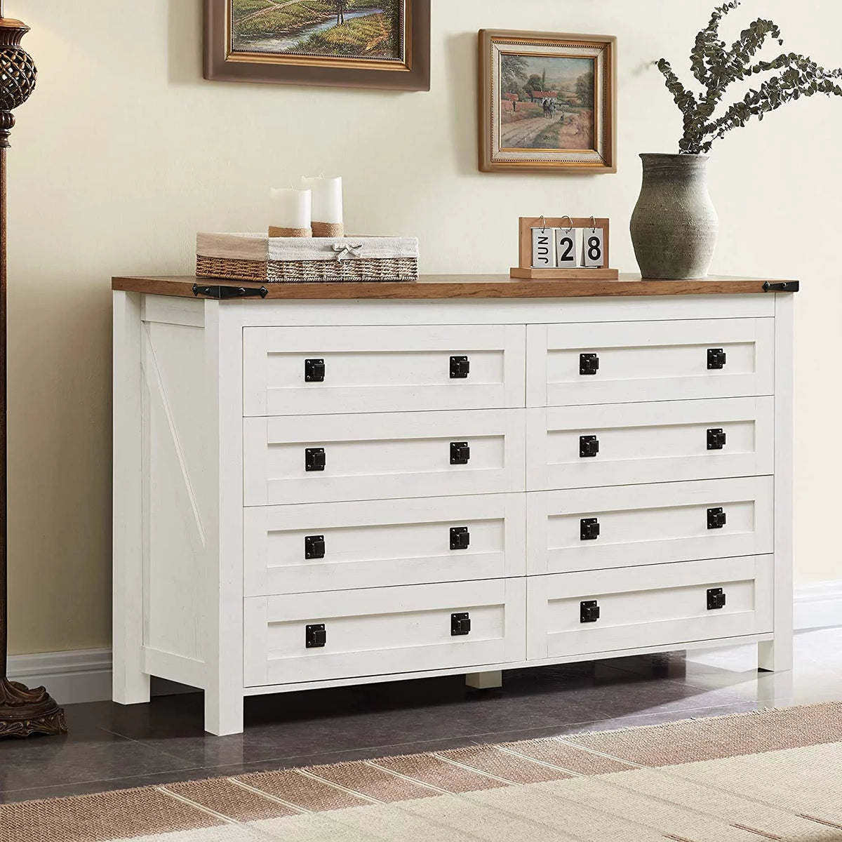 8 Drawer Wood Rustic Dresser H939025