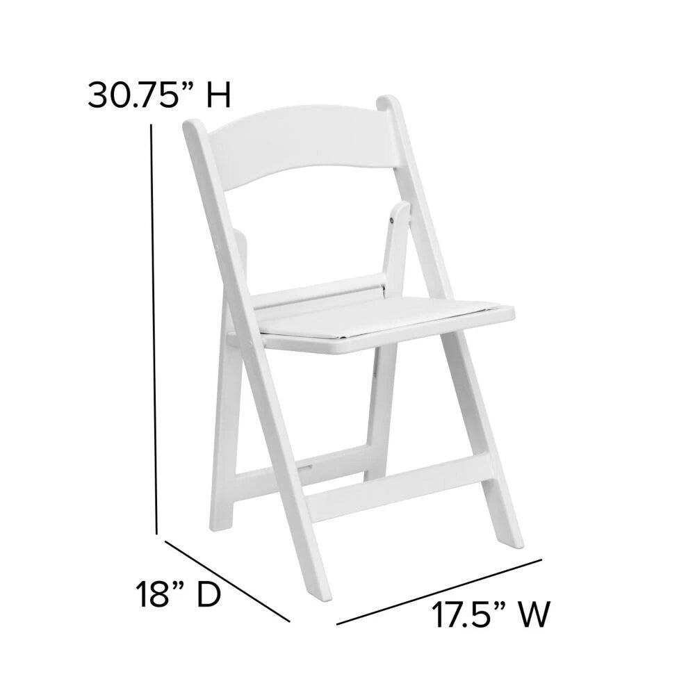 White Resin Folding Chairs (Set of 4) L602