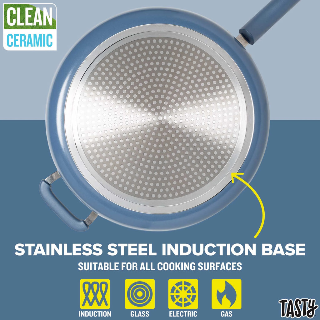 Blue 5 Quart Ceramic Non-Stick Sauté Pan M97704