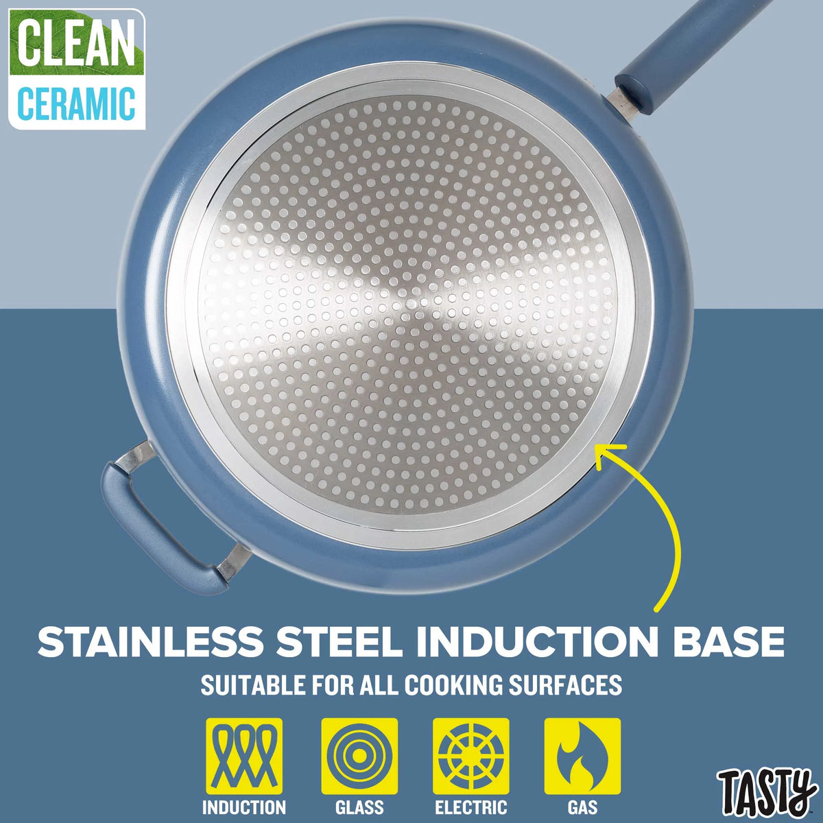 Blue 5 Quart Ceramic Non-Stick Sauté Pan M97704