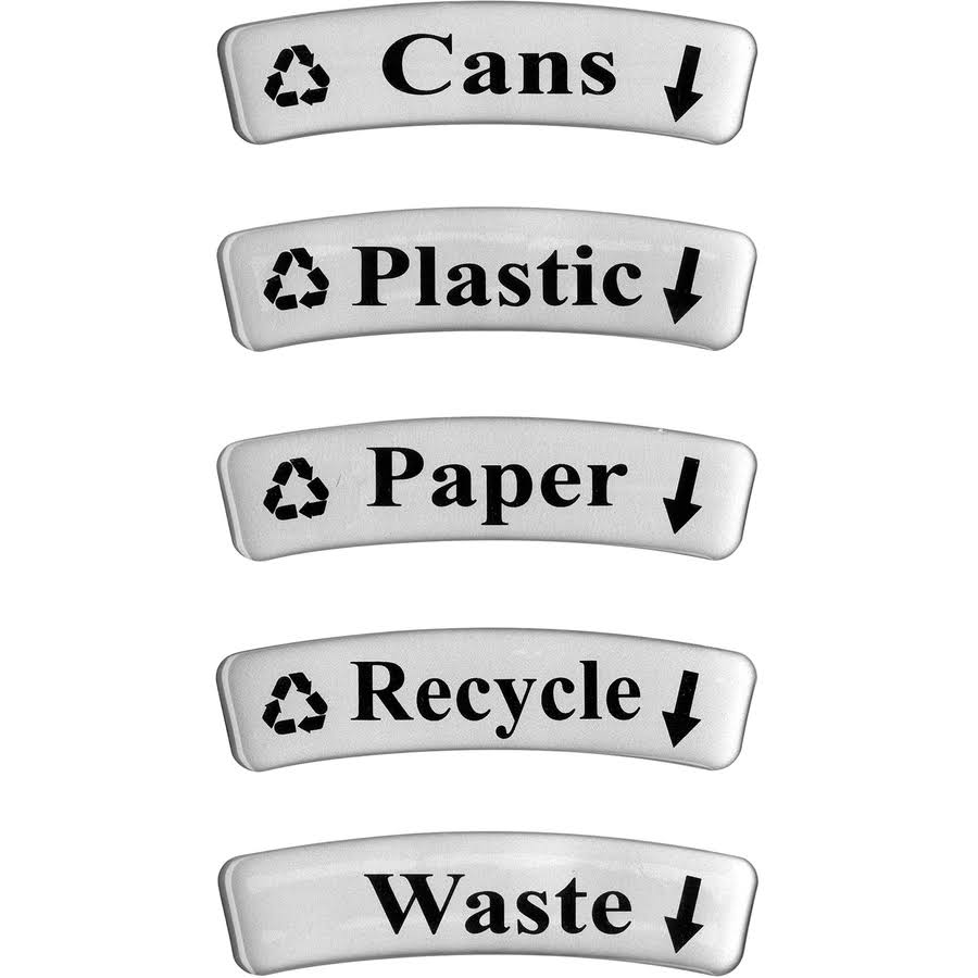 Dual Recycling Receptacle, 30 gal, Stainless Steel H435