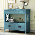 Modern Wood Console Table with 4 Drawers and 1 Shelves U509