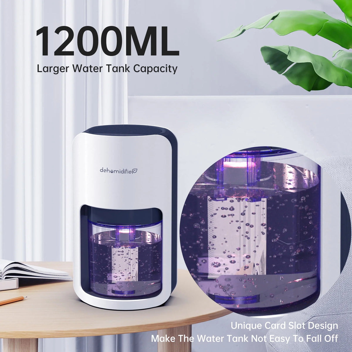 1200ml Ultra Quiet Dehumidifier with Automatic Defrosting C843