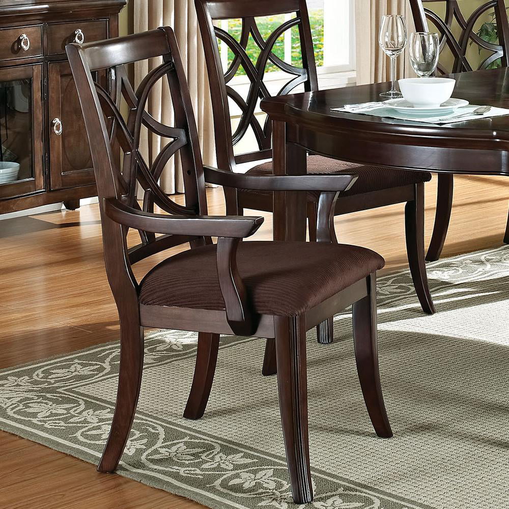 Dark Walnut Wood 8Pcs Dining Table Set Y91508
