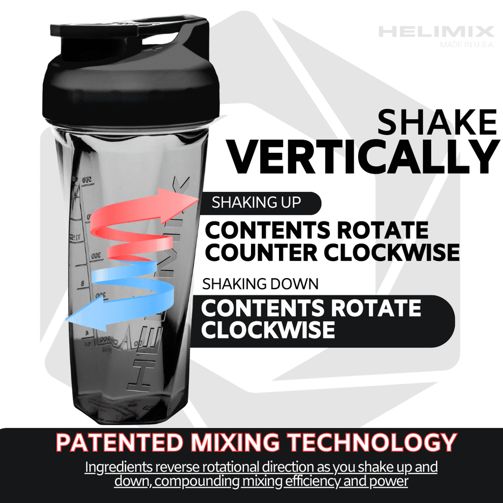 Black Portable Pre-Workout Blender Shaker Bottle 28oz H652229