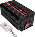3000 Watt Pure Sine Wave Power Inverter 12V DC to 110V AC with 4 AC Outlets and USB Port O31206