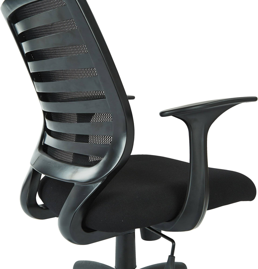 Black Fabric Task Chair with T Arms I834