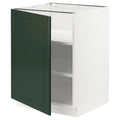 White Bodbyn Dark Green Base Cabinet with Shelves J875937