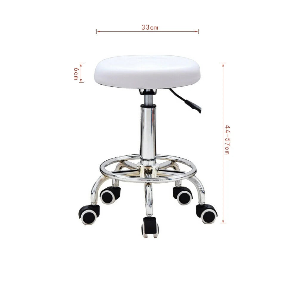 Adjustable Rolling Swivel Salon Stool with 5 Wheels D36891