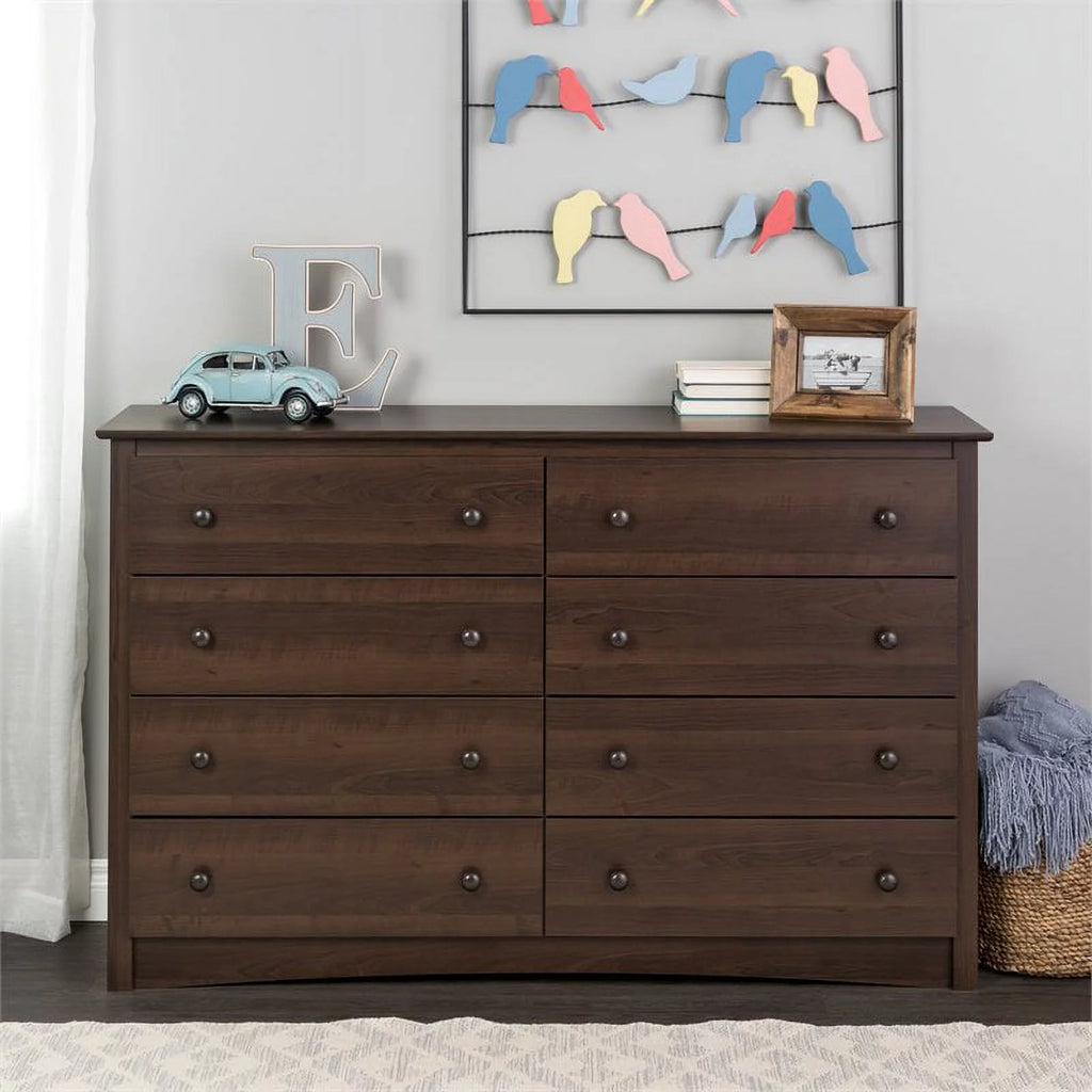 8 Drawer Espresso Composite Wood Dresser X299589