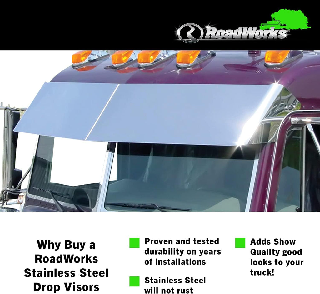 Stainless Steel 13.5” Blind Mount Drop Visor K742