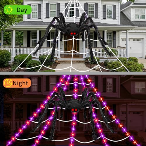 23Ft 350 LED Spider Web Lights with 6.6Ft Spider X506815