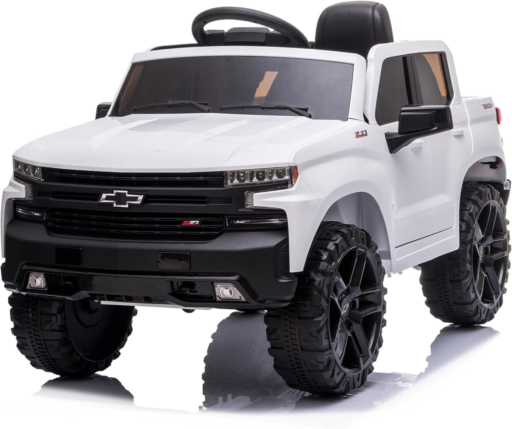 12V Battery Powered Ride On Truck Car with Remote Control, MP3/Bluetooth, LED Lights - Black D8214