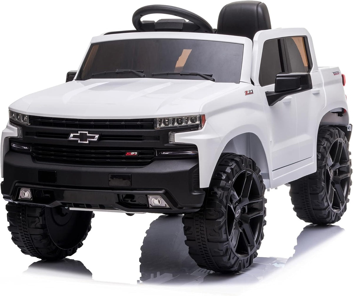 12V Battery Powered Ride On Truck Car with Remote Control, MP3/Bluetooth, LED Lights - Black D8214