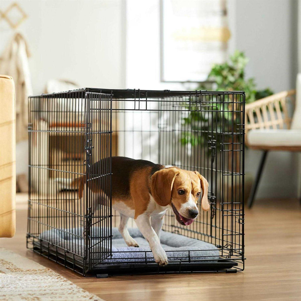 Heavy Duty Fold & Carry Double Door Collapsible Wire Dog Crate N8672