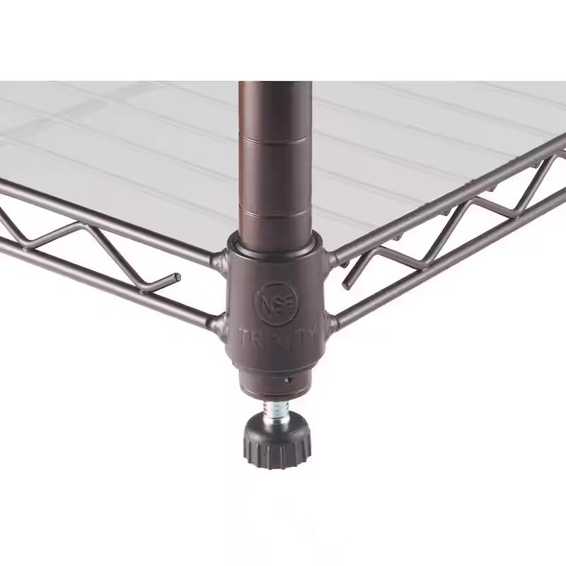 Dark Bronze 4-Tier Steel Wire Shelving Unit with Liners Z834