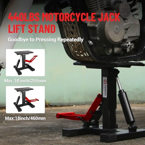 Hydraulic Motorcycle Lift Stand 440 Lbs Capacity Adjustable Height I515