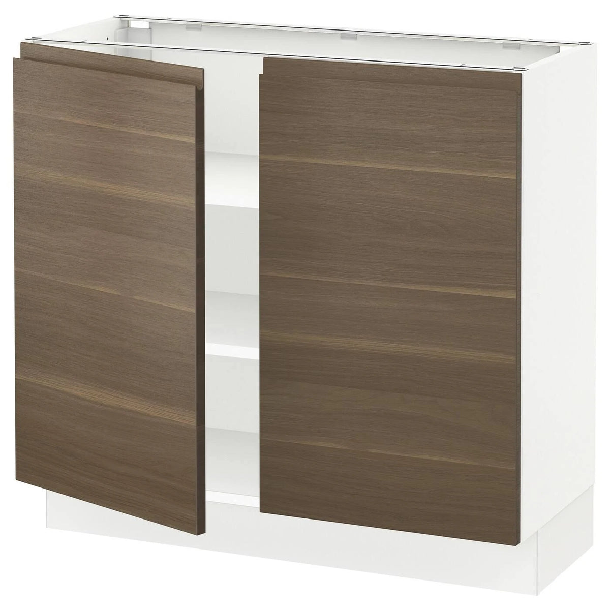 White 2 Door Base Cabinet with Shelves S97611