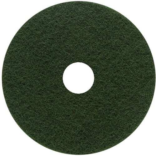 13" Heavy Duty Green Fiber Scrubbing Floor Pad 5/Carton H408