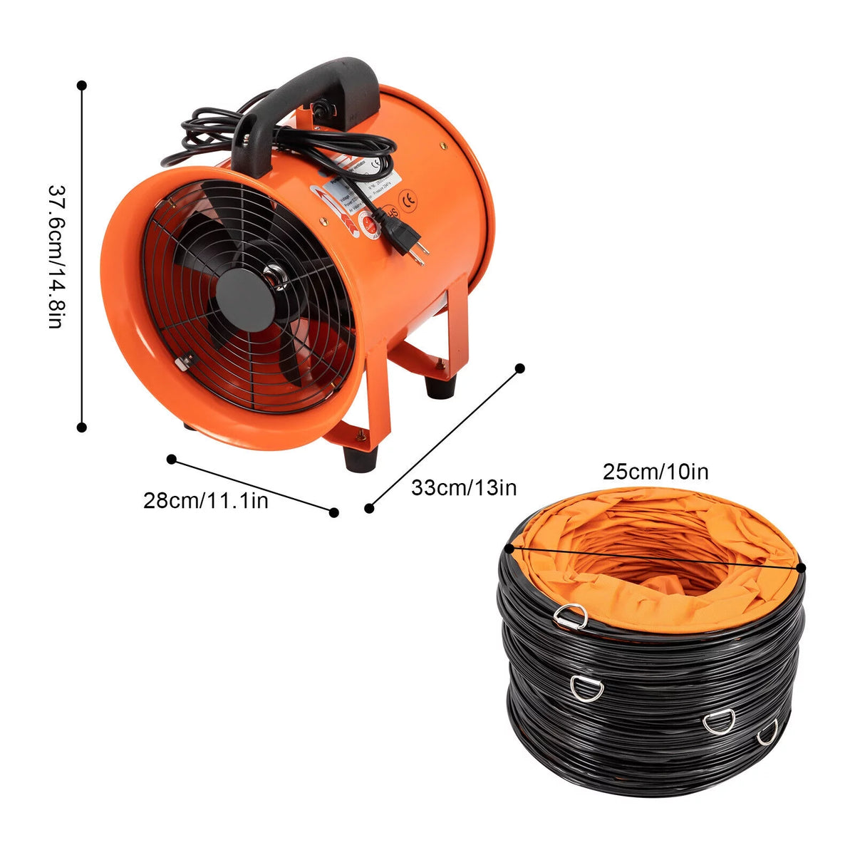 10" Exhaust Fan with Hose Z223410