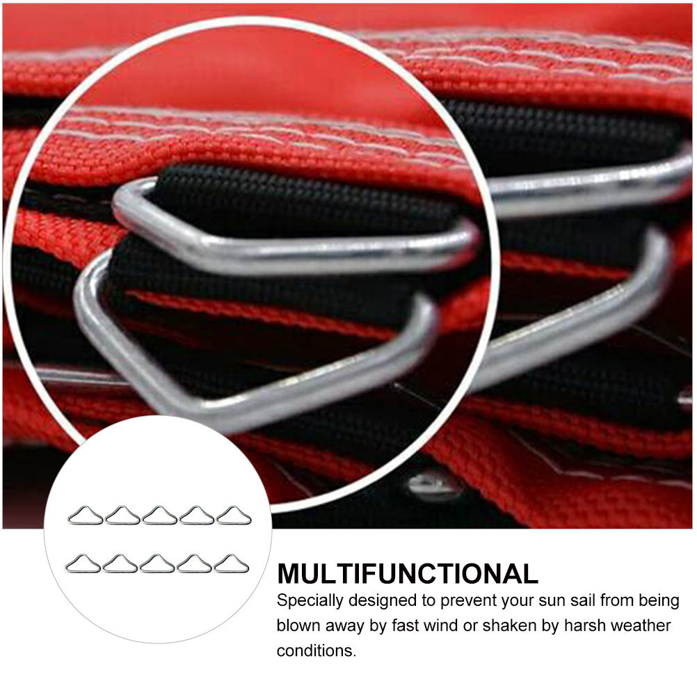20pcs Trampoline Bungee Bed Mesh Cloth Buckle Triangle Ring Parts P93236