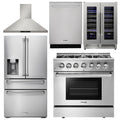 36 Dual Fuel Range, Range Hood, Refrigerator, Dishwasher, Wine Cooler O39935