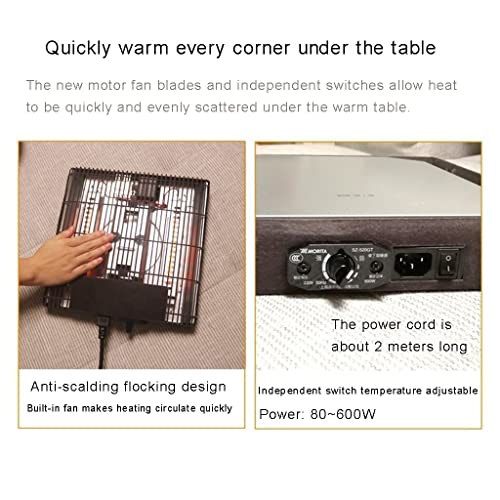 Grey 105 * 75 * 38cm Kotatsu Heater Table Set B297160