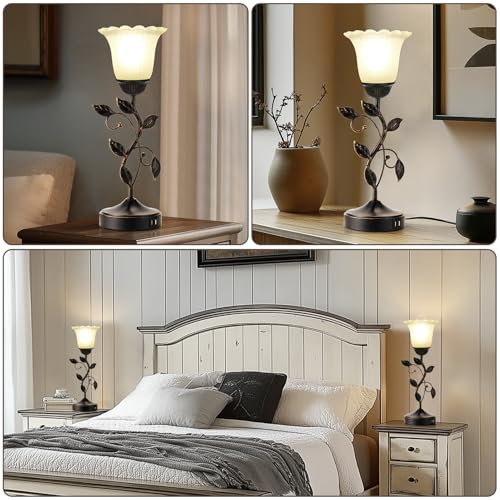 Set of 2 Touch Dimmable Lamps with USB Ports D21849