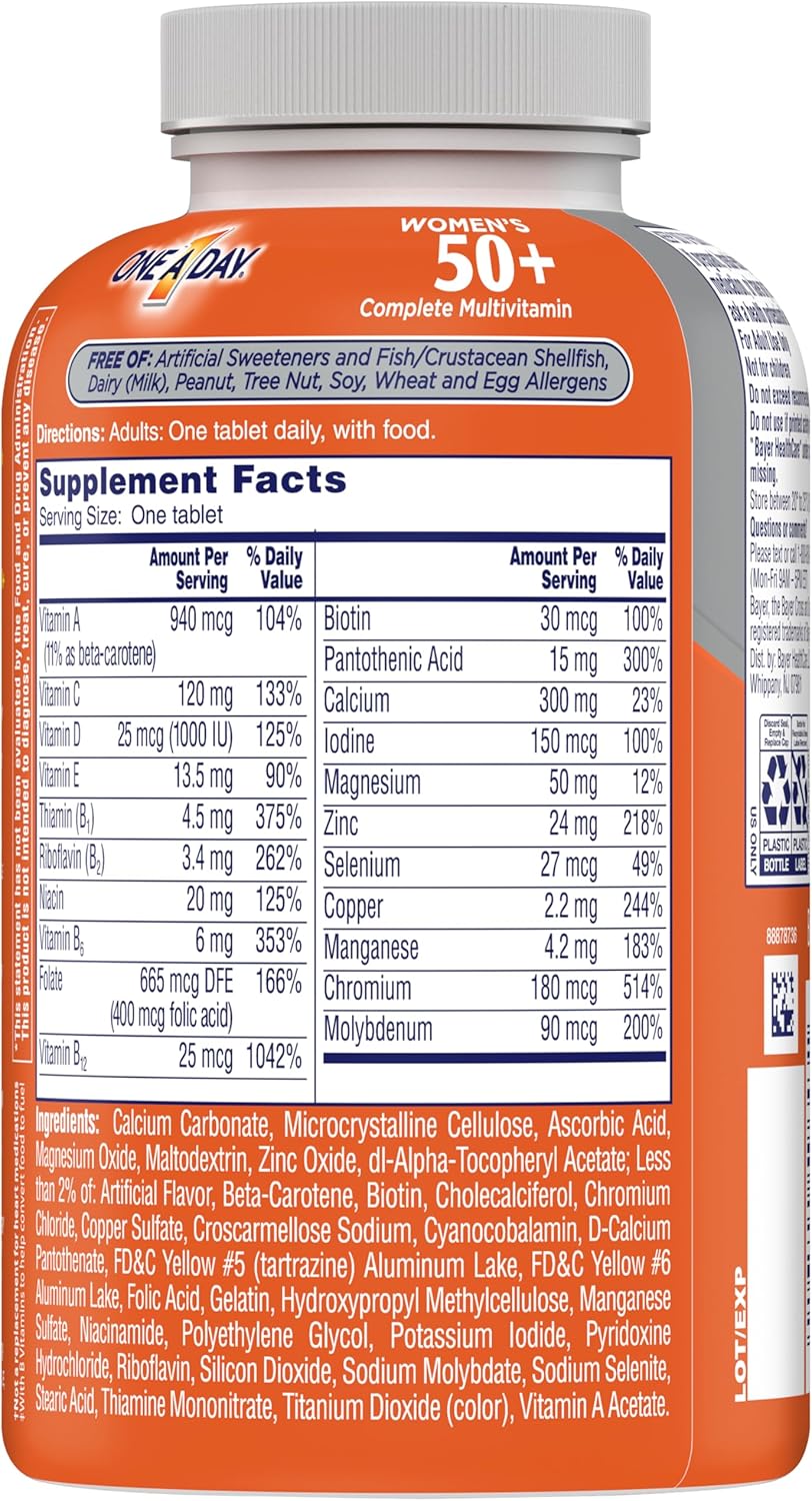 Women’s 50+ Multivitamins Tablet, 200 Count U861