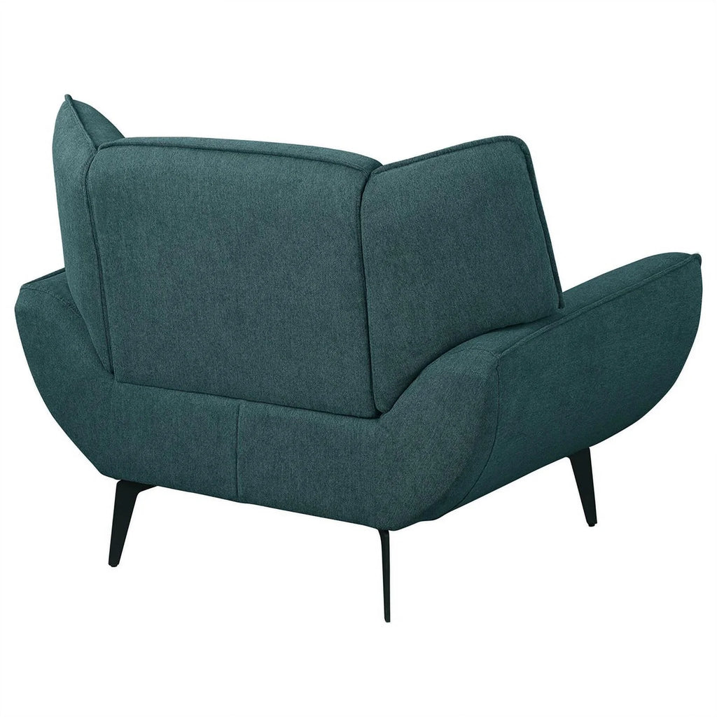 Teal Fabric Upholstered Wing Back Chair Q96317