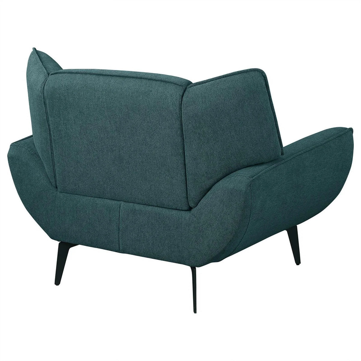 Teal Fabric Upholstered Wing Back Chair Q96317