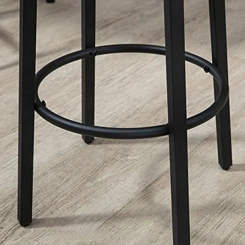 5-Piece Bar Table and Chairs Set Black Brown X535725