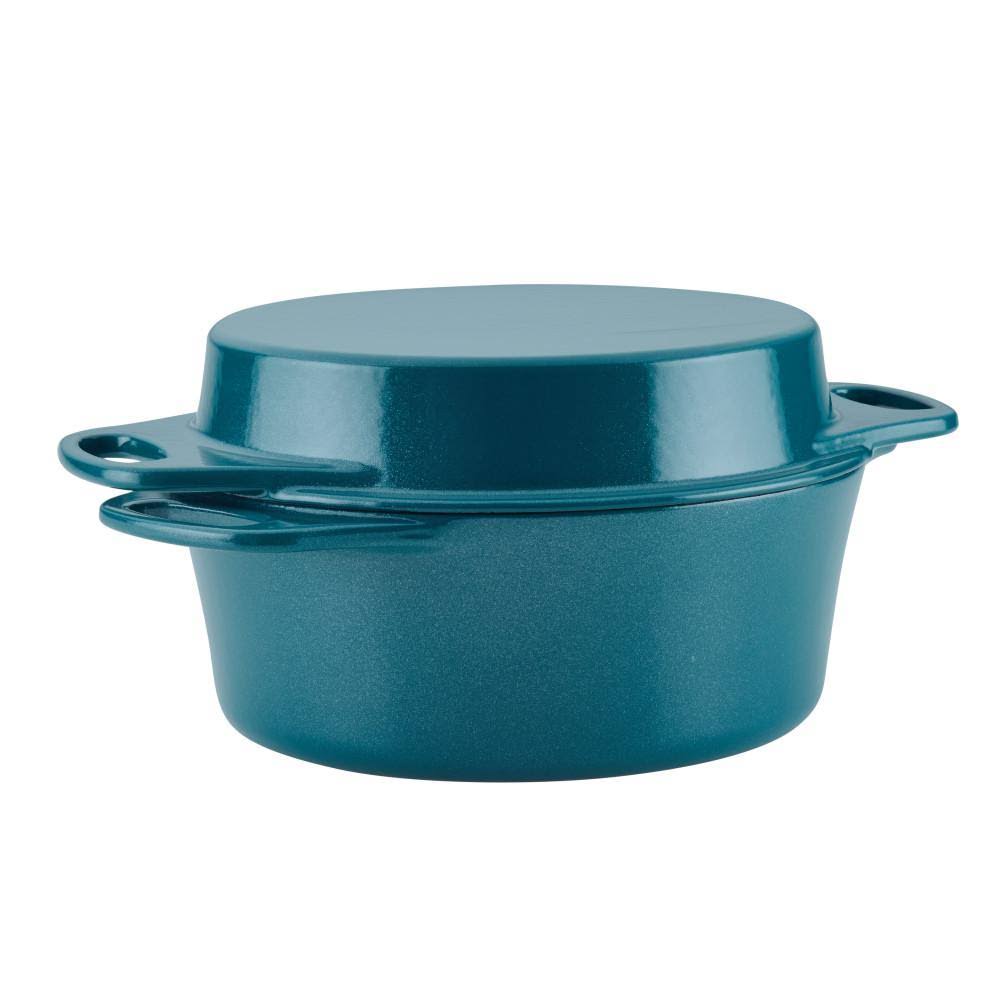 4 qt Cast Iron Casserole Dish with Griddle Lid G8058