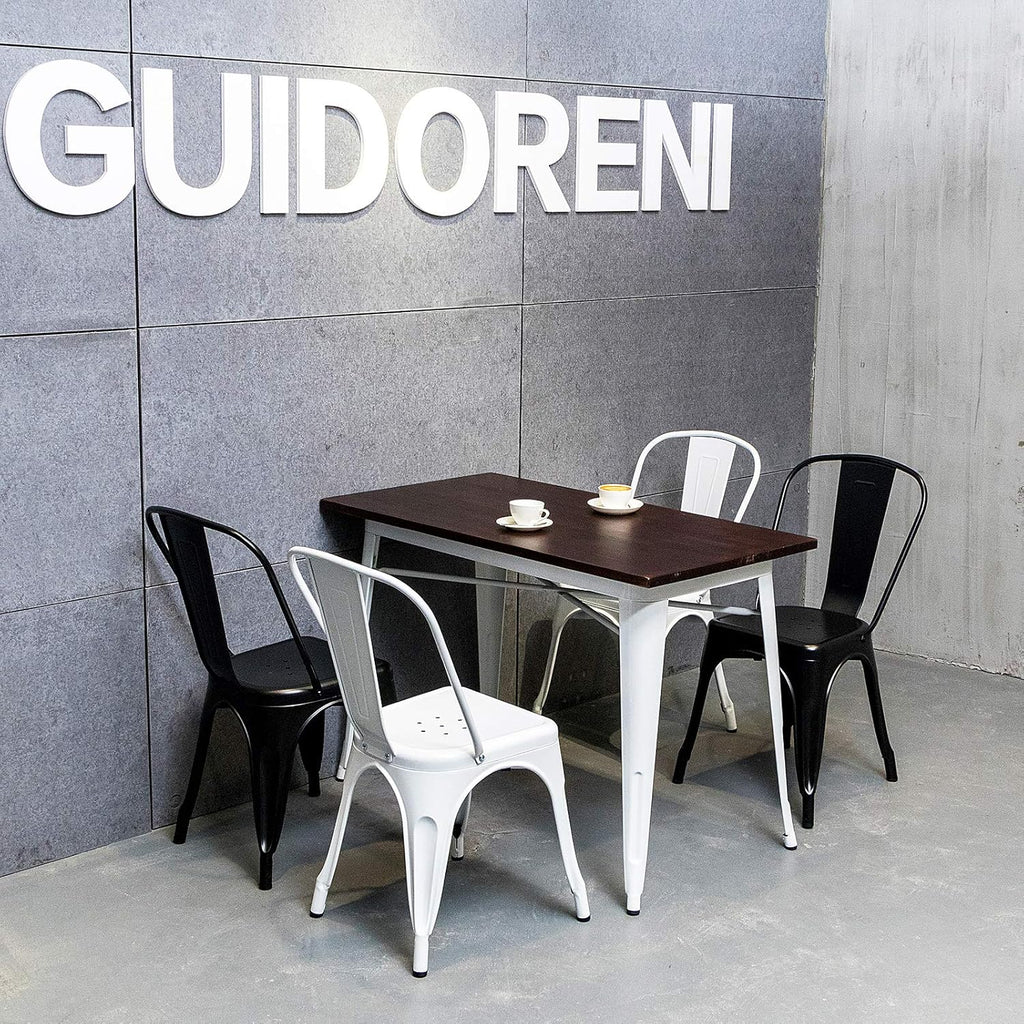 Navy Metal Patio Dining Chairs Set of 4 J88389