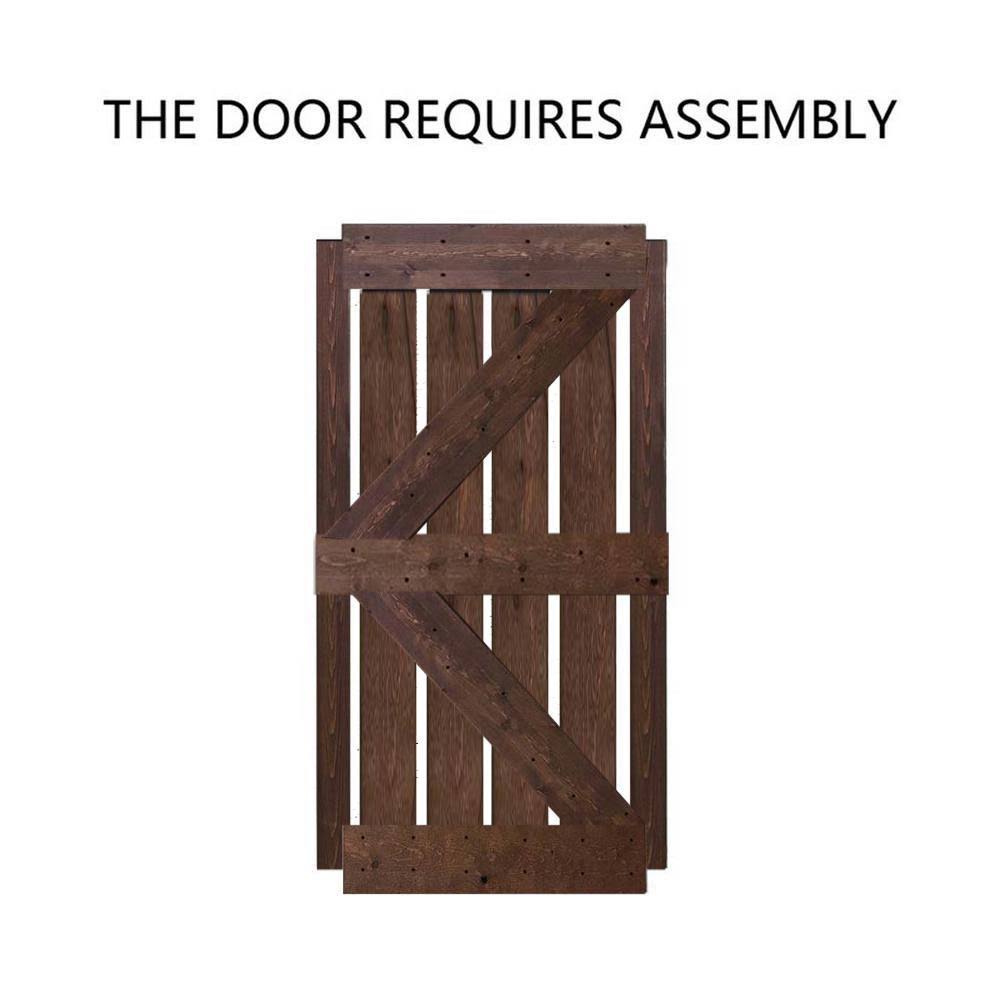 Knotty Pine Solid Wood Interior Barn Door Slab N69988