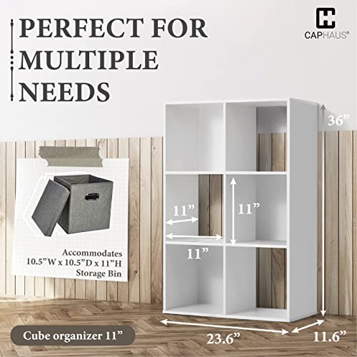 11-Inch Cube Storage Organizer Shelf with Back, 6-Cube / 8-Cube / 9-Cube F89237