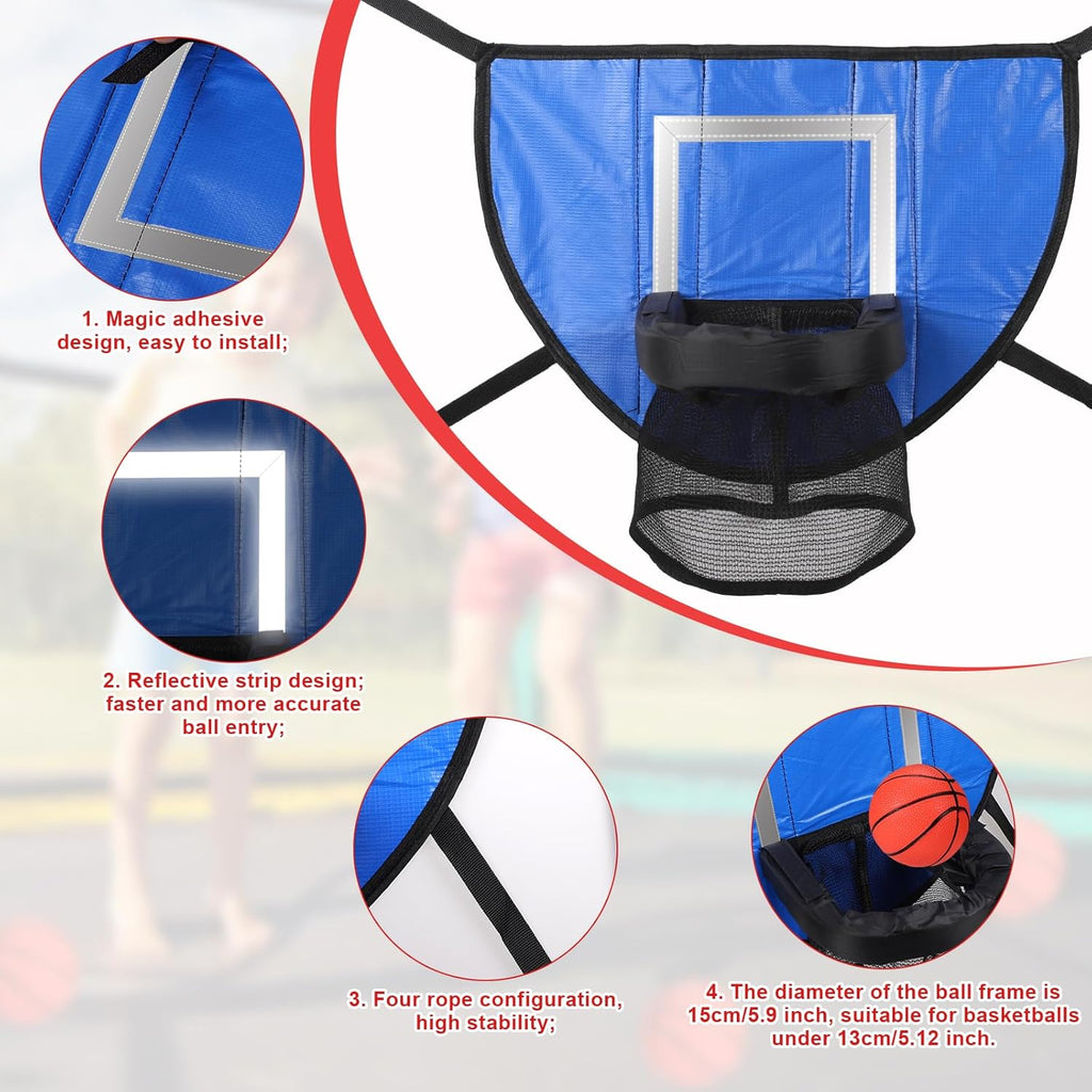 Waterproof Trampoline Basketball Hoop Set with Mini 3 Basketballs and Pump I827