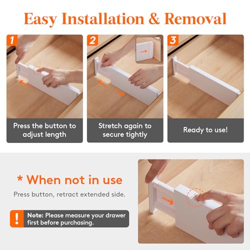 14 Pack 4" High Adjustable White Drawer Dividers Y1785