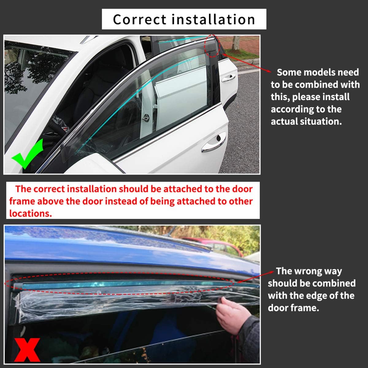 Smoke Side Window Deflectors for Audi Q7 H967340