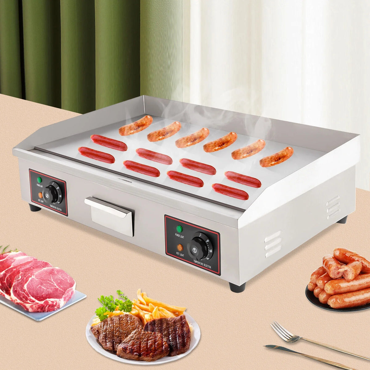 3000W 30" Commercial Electric Griddle Flat Top Grill G788800