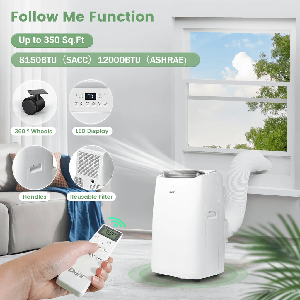 White Portable Air Conditioner, Dehumidifier, Fan F176