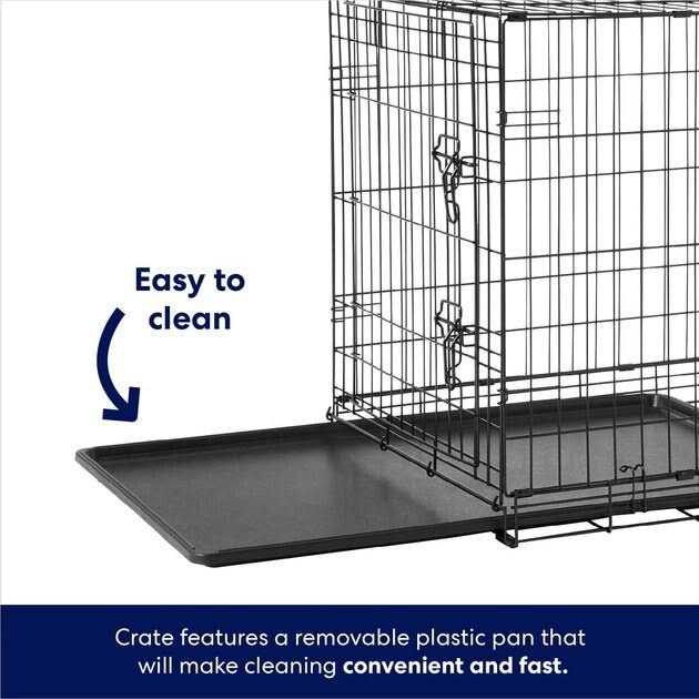 Heavy Duty Fold & Carry Double Door Collapsible Wire Dog Crate N8672