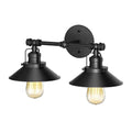 Matte Black Double Metal Sconce U561