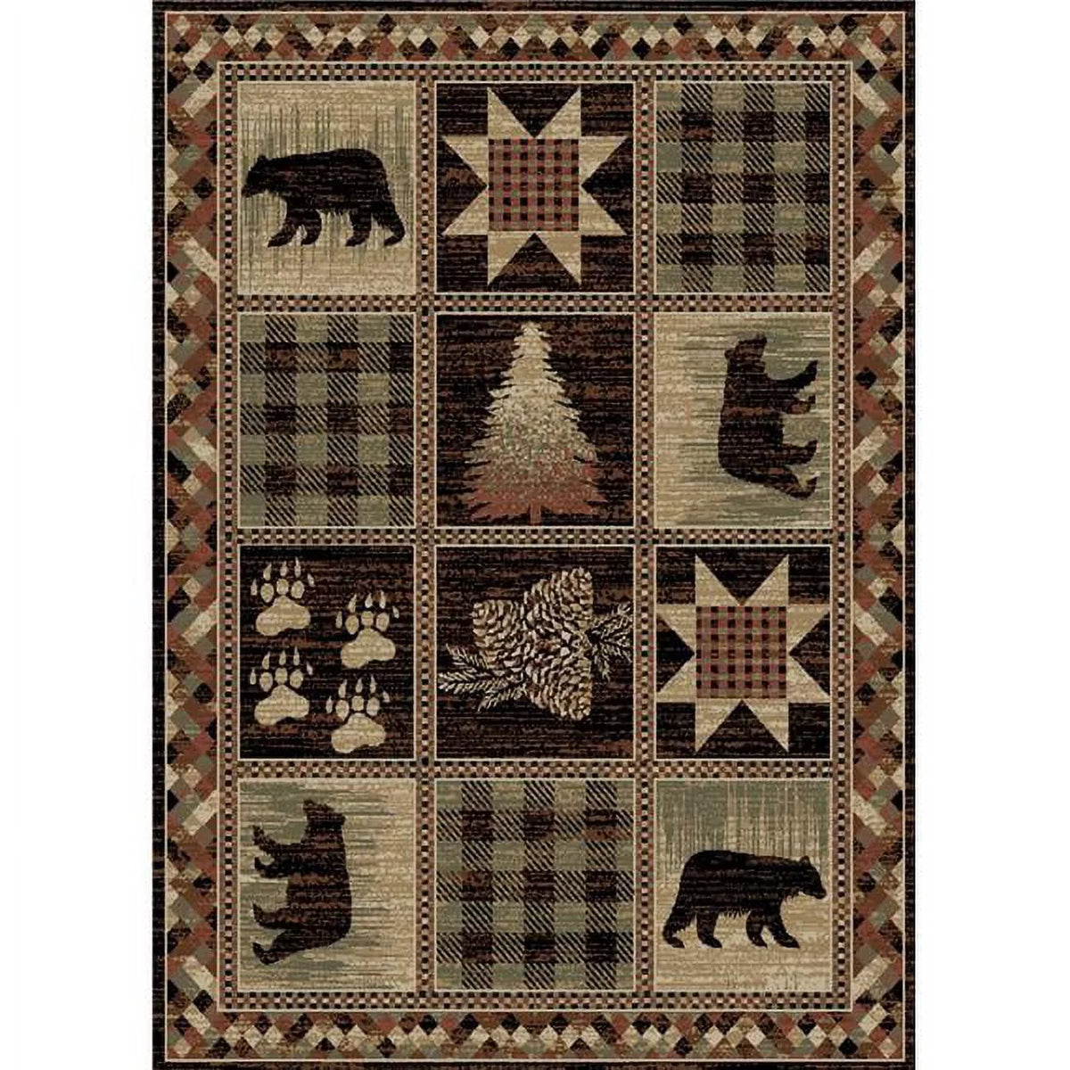Brown Area Rug H599
