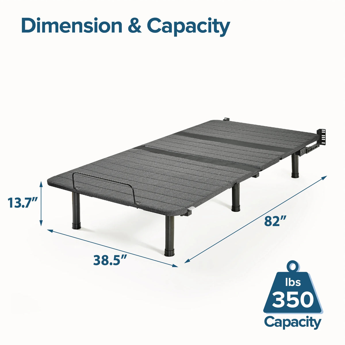 14" Adjustable Metal Base Twin XL G637