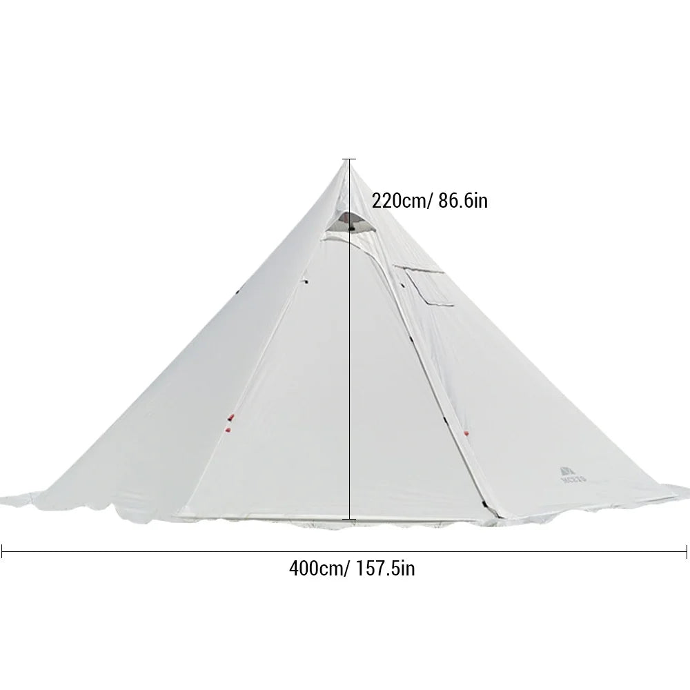 Camping Hot Tent 4-6 Person Tipi Tent with Stove Jack E74253